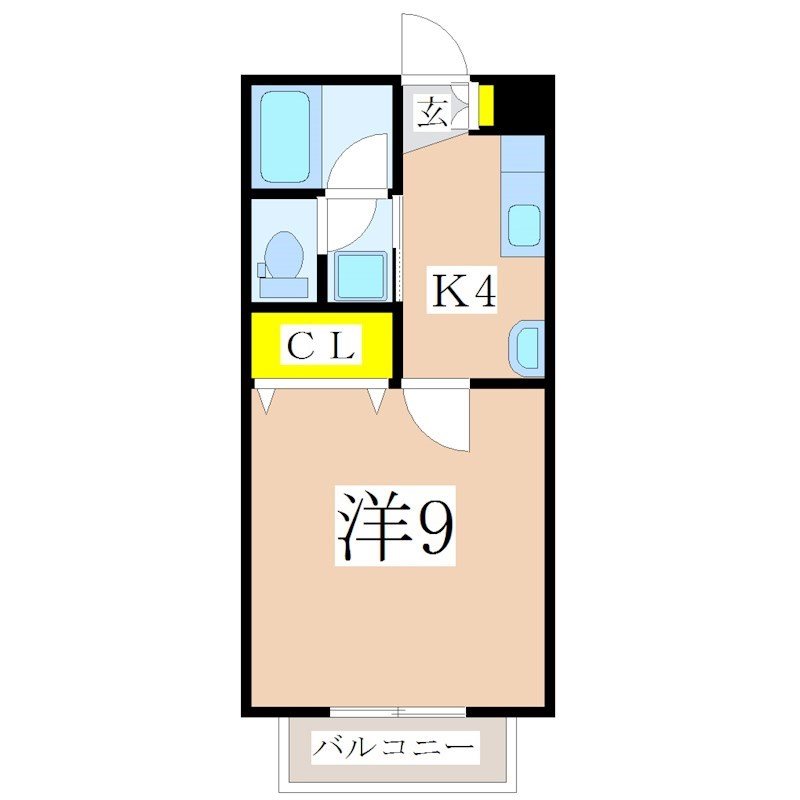 薩摩川内市永利町のアパートの間取り