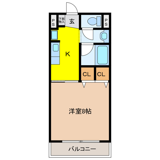 不破郡関ケ原町大字関ケ原のアパートの間取り