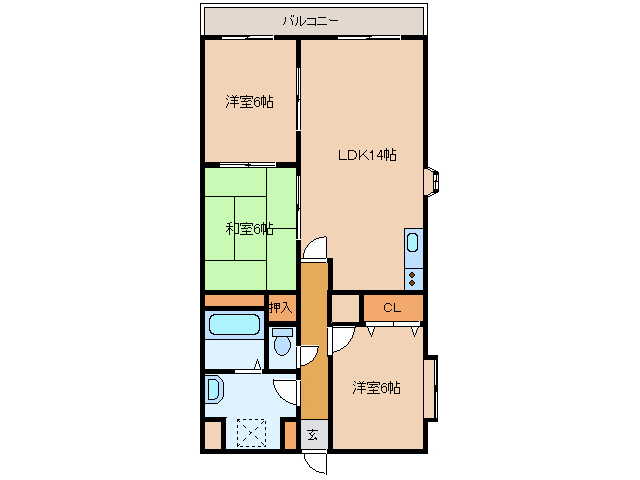 エンブレム麻里布IIの間取り