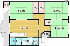 ローレルハイツ姫路天満B棟の間取り