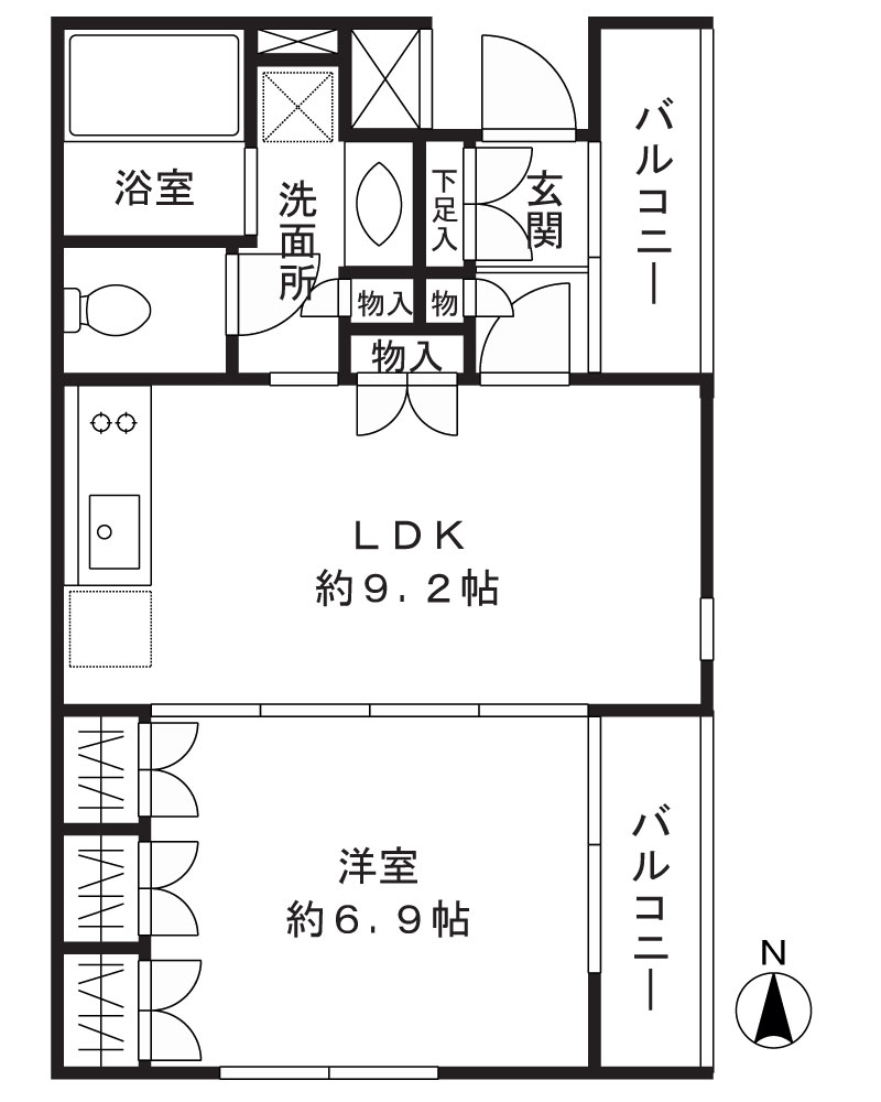 S・FLATの間取り