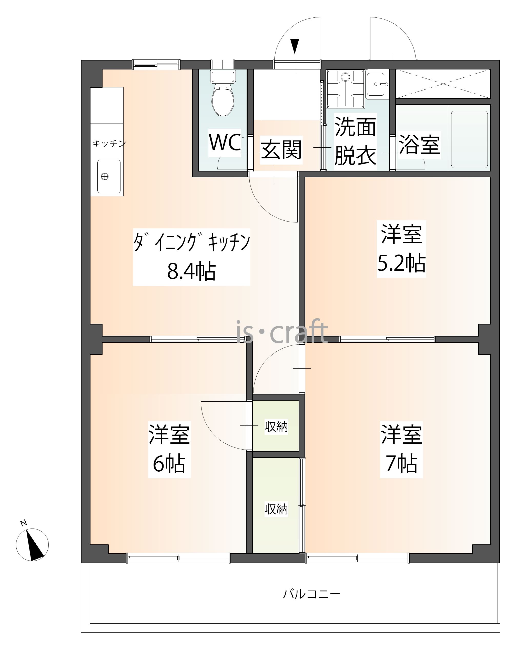 シティーパレスカキシマの間取り