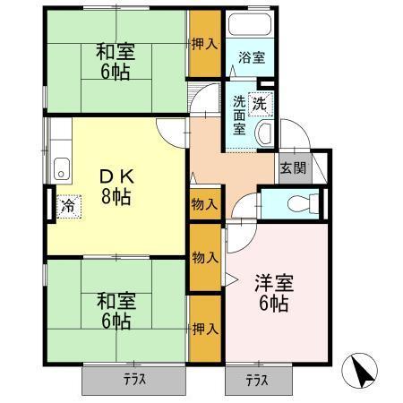 大村市諏訪のアパートの間取り