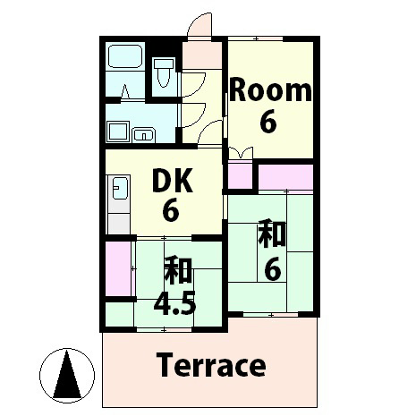 【ハイツ蓬莱の間取り】