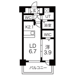 メイクス矢場町IIの間取り