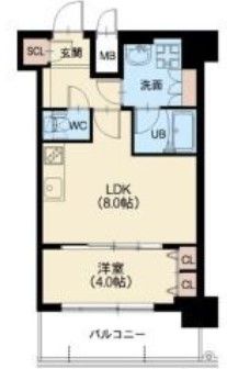 大阪市淀川区加島のマンションの間取り