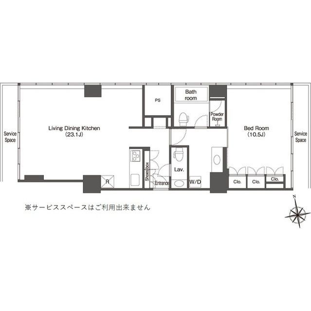 ウエリスアーバン品川タワーの間取り