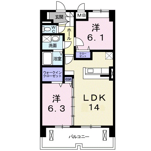 ペットマンションあかやまの間取り