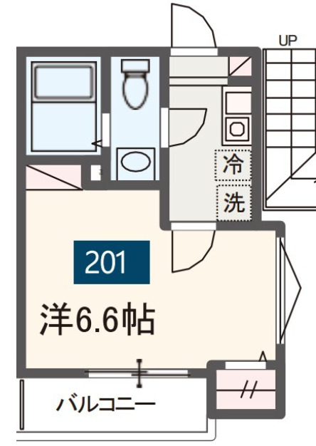 稲城市東長沼のアパートの間取り