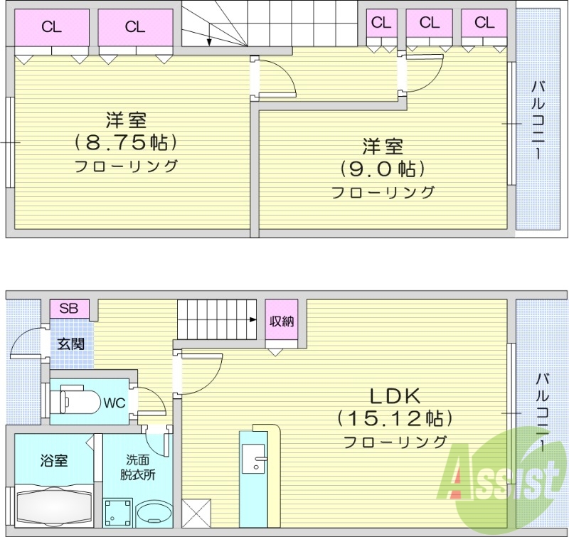 カリエン壱番館の間取り