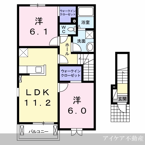 吉野川市鴨島町鴨島のアパートの間取り