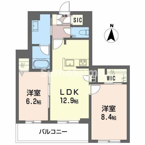 神戸市須磨区潮見台町のマンションの間取り