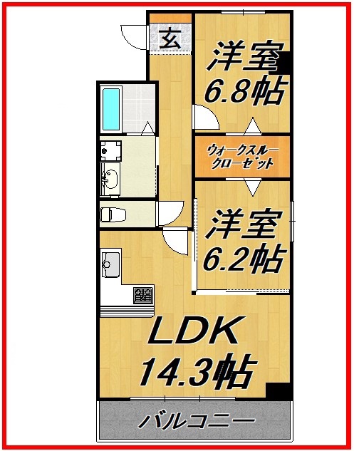 ラヴィータ泉の間取り