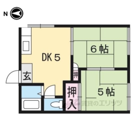 福知山市前田新町のアパートの間取り