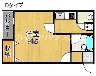 大阪市住吉区長峡町のマンションの間取り