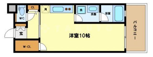 レジュールアッシュ福島の間取り