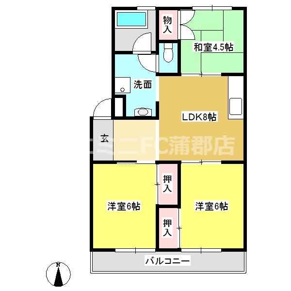 ハイツシンコーの間取り