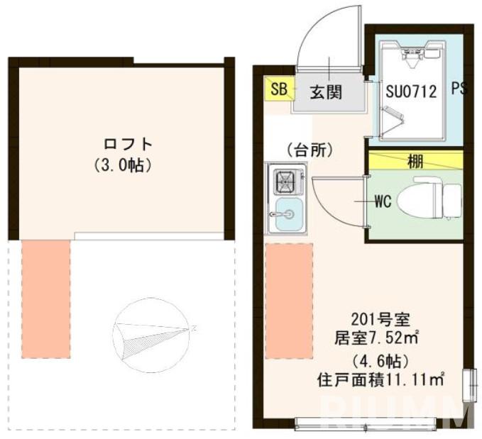 豊島区南長崎のアパートの間取り