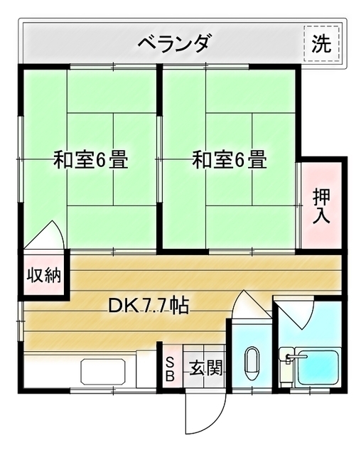 第４青葉荘の間取り