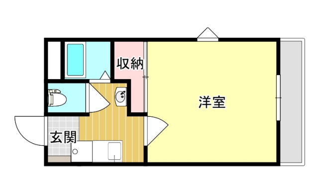 岡山市中区旭東町のマンションの間取り