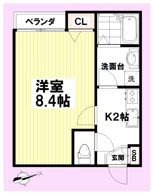 【クレフラストみのり台駅前の間取り】