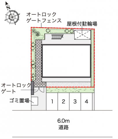 【レオパレス梅北フィオーレの駐車場】