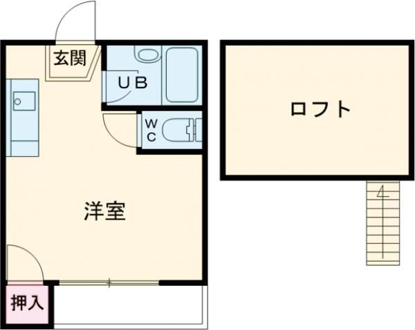 福岡市西区小戸のアパートの間取り