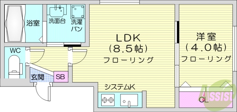 ラフィーネ東札幌の間取り