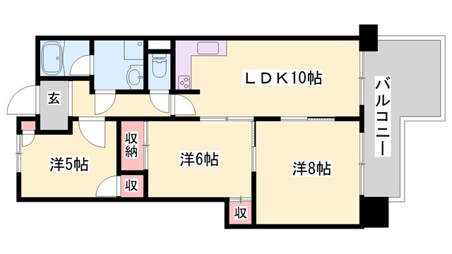 【インタービレッジ青山三番館の間取り】