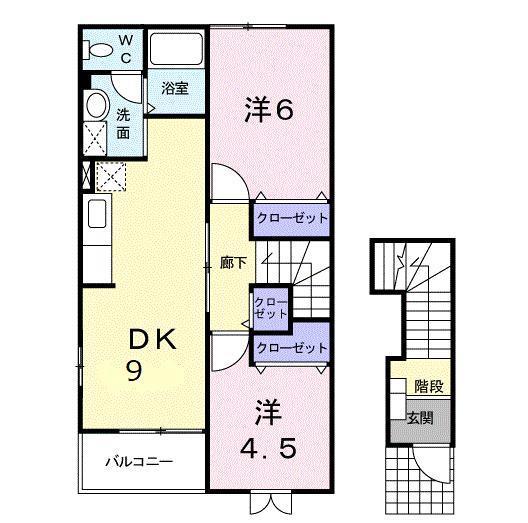 ［大東建託］リーブラＢの間取り