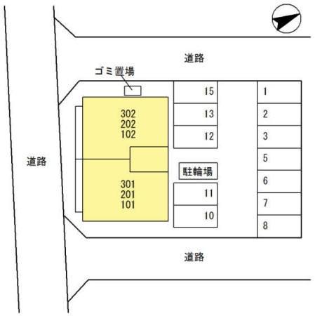 【セジュール　ヨーコン　野洲市小篠原の駐車場】