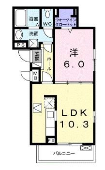 座間市立野台のアパートの間取り