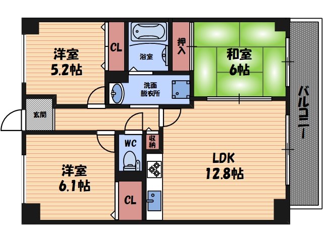 サンリット立花の間取り