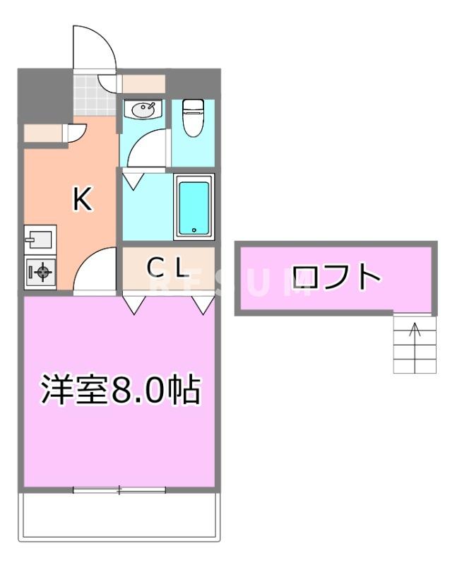 千葉市稲毛区黒砂のマンションの間取り