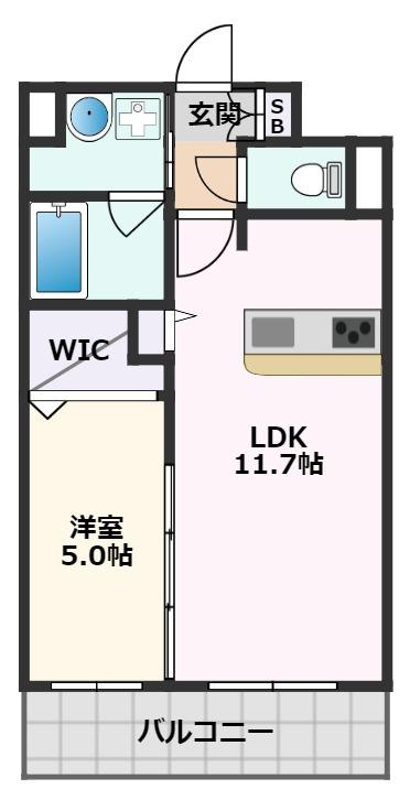 摂津市南千里丘のマンションの間取り