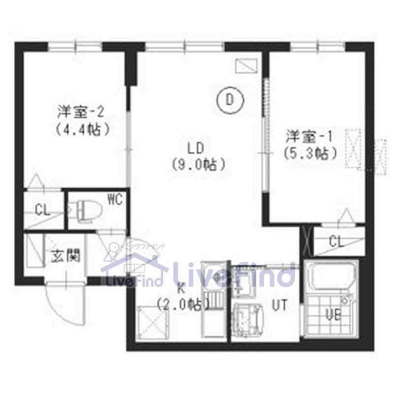 【札幌市白石区菊水五条のマンションの間取り】