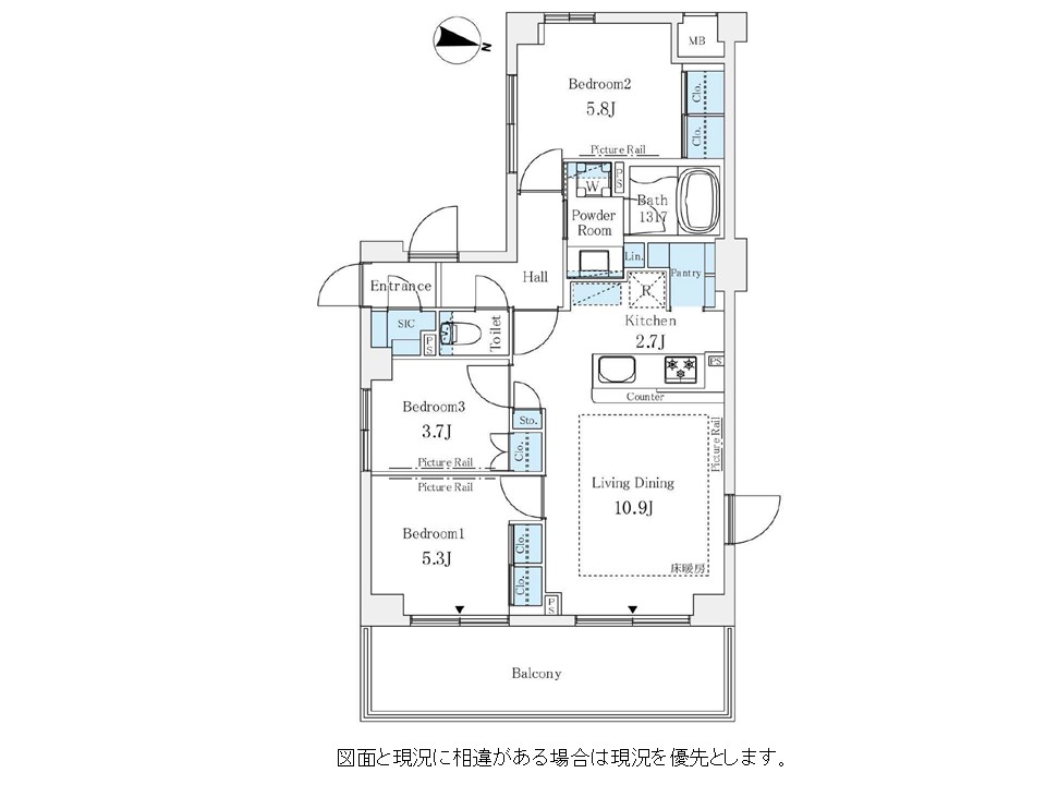 パルティール赤坂の間取り