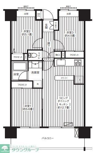 さいたま市浦和区常盤のマンションの間取り