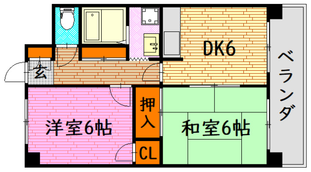 三次市十日市東のマンションの間取り