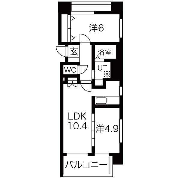 札幌市東区北九条東のマンションの間取り