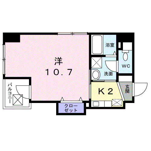 鹿児島市呉服町のマンションの間取り