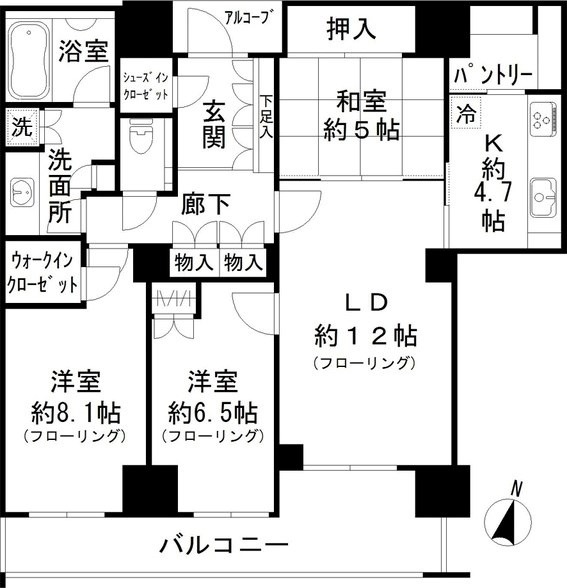 深沢ハウスD棟の間取り