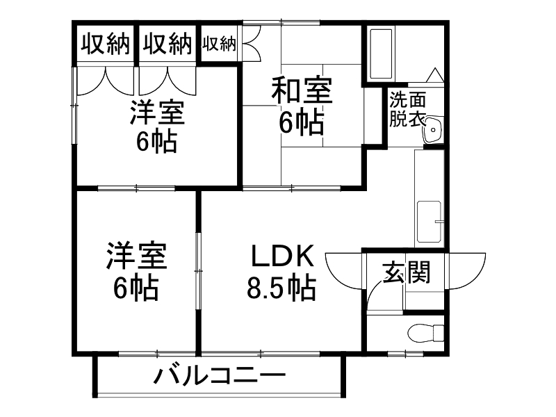 エレガンスわかなの間取り