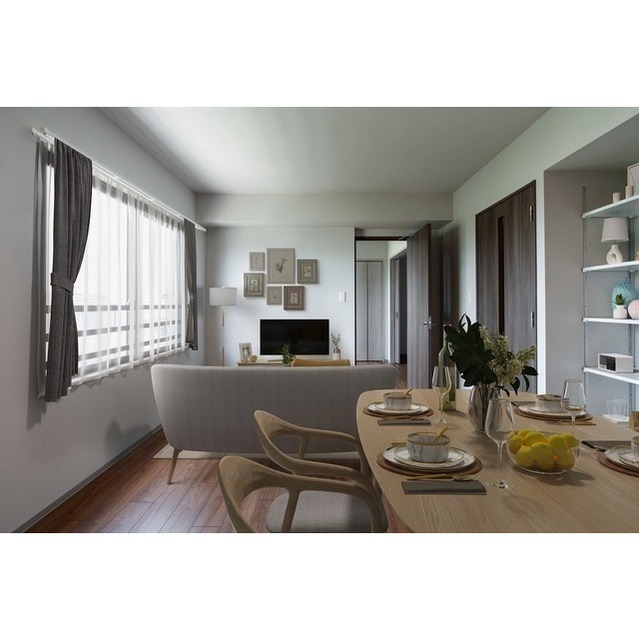 居室・リビング　家具・調度品等はＣＧ加工です。実際の賃貸住居には含まれません