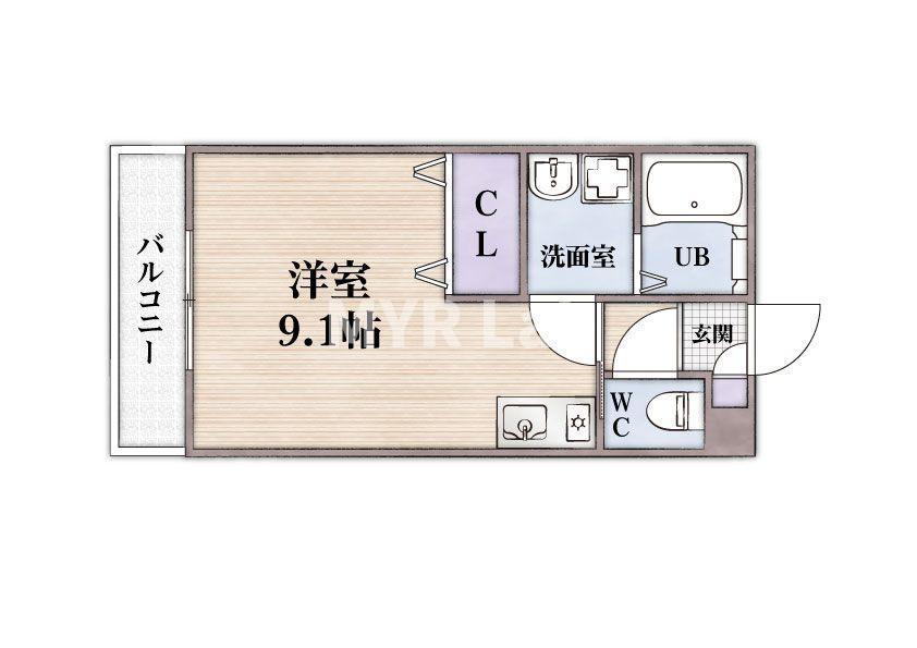 ＪＲ篠栗線 柚須駅 徒歩8分 2階建 築9年の間取り写真