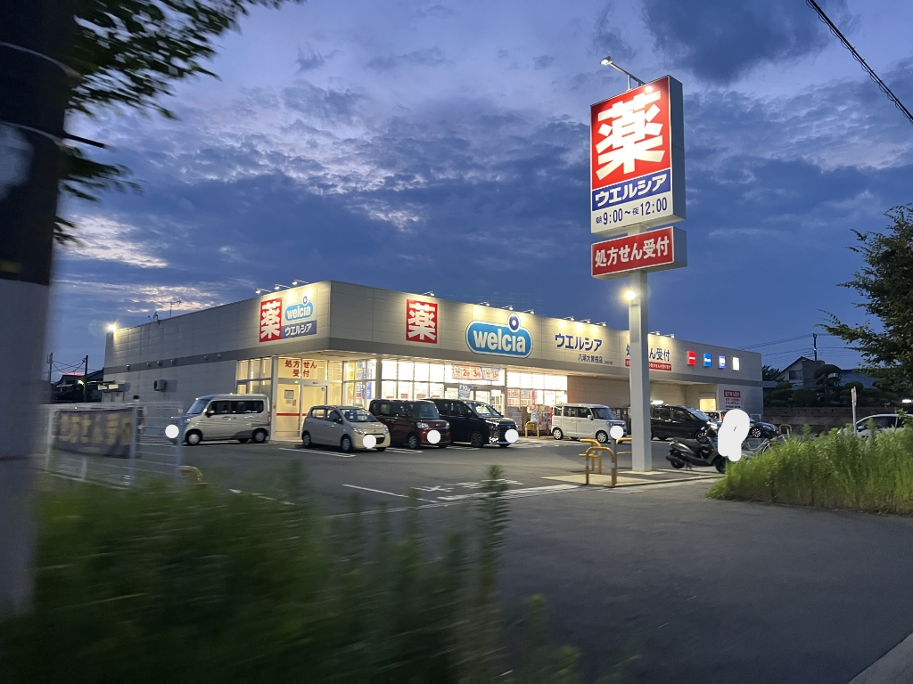 ドラックストア　ウェルシア　八潮大曽根店（ドラッグストア）まで386m