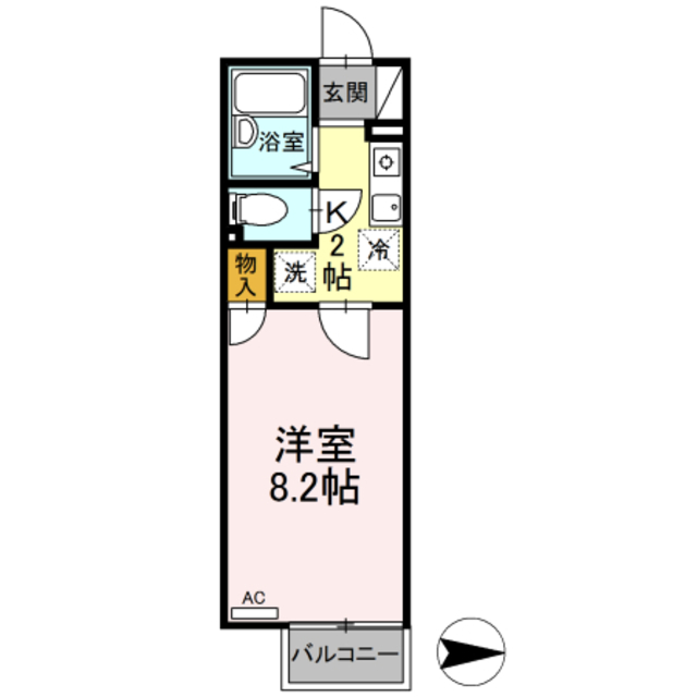 エクレール相原 Aの間取り写真