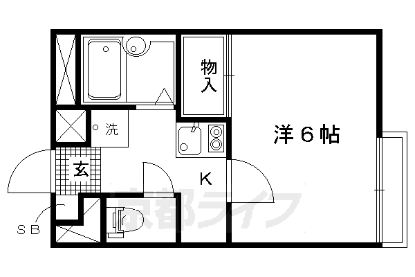 レオパレス西陣の間取り写真