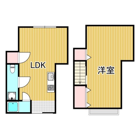 染殿町貸家の間取り写真