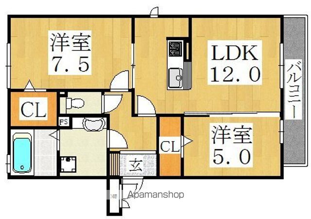 地下鉄谷町線 喜連瓜破駅 徒歩14分 3階建 築12年の間取り写真